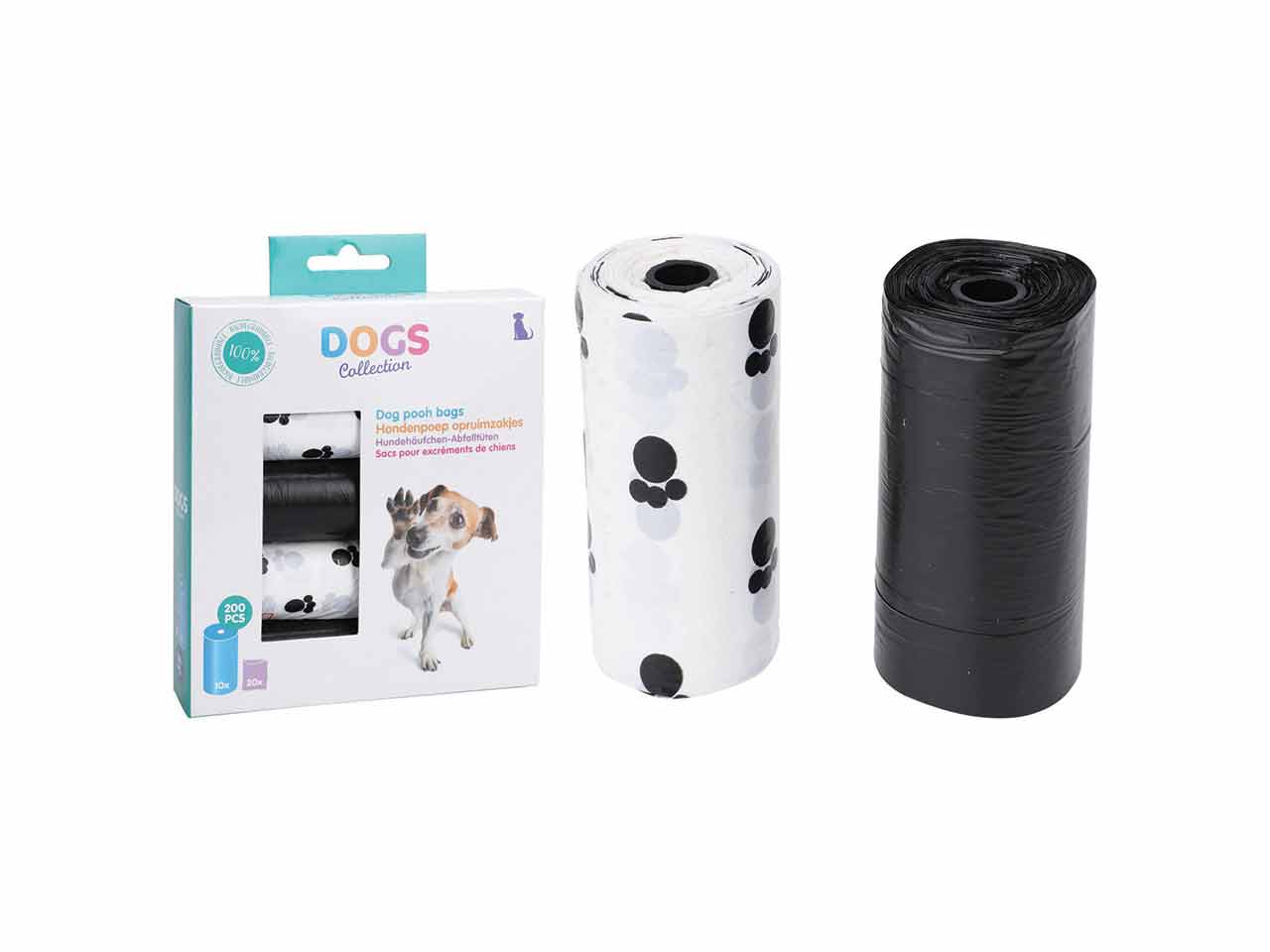 BOLSAS PARA PERRO BIODEGRADABLES (10 rollos x 20 unids)