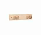 COLGADOR ATORNILLABLE MADERA PINO 2 POMOS MIEL
