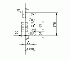 CERRADURA CENTRAL MCM SERIE 701 Y 7140 50mm