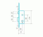 CERRADURA EMPOTRAR CENTRAL EZCURRA PARA 2000-50