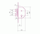 CERRADURA EMPOTRAR CENTRAL EZCURRA PARA 3040/3044