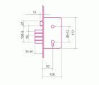 CERRADURA EMPOTRAR CENTRAL EZCURRA PARA 9040/9044 PLACA “U”