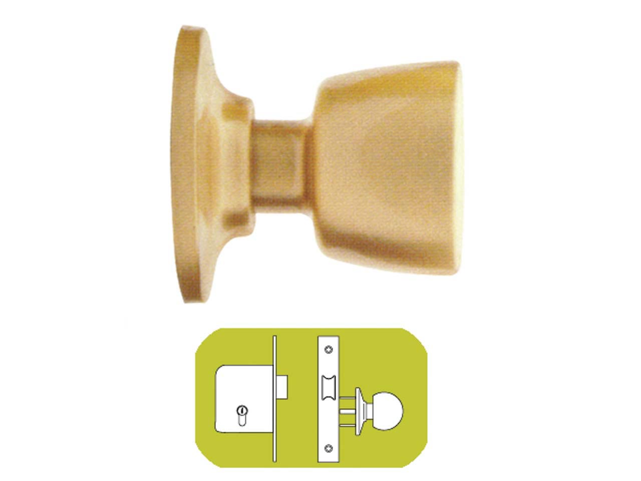 CERRADURA POMO ENTRADA TESA 3520 50