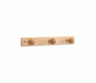 COLGADOR ATORNILLABLE MADERA PINO 3 POMOS MIEL