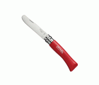NAVAJA OPINEL ACERO INOXIDABLE PUNTA REDONDA Nº 07 - 8cm ROJO
