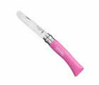 NAVAJA OPINEL ACERO INOXIDABLE PUNTA REDONDA Nº 07 - 8cm FUCSIA