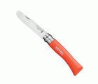 NAVAJA OPINEL ACERO INOXIDABLE PUNTA REDONDA Nº 07 - 8cm MANDARINA