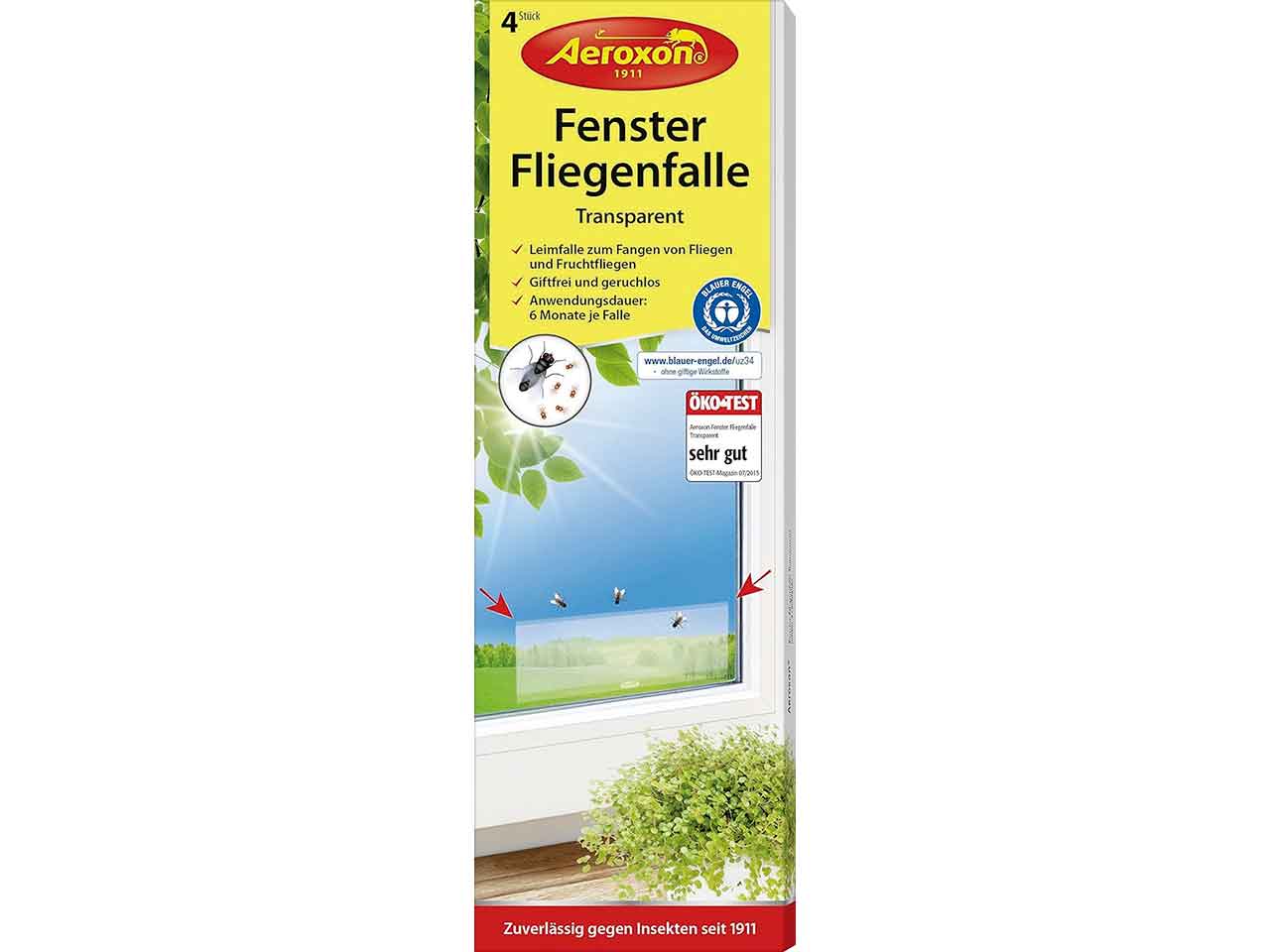 AEROXON TIRA ATRAPAMOSCAS TRANSPARENTE 4UDS