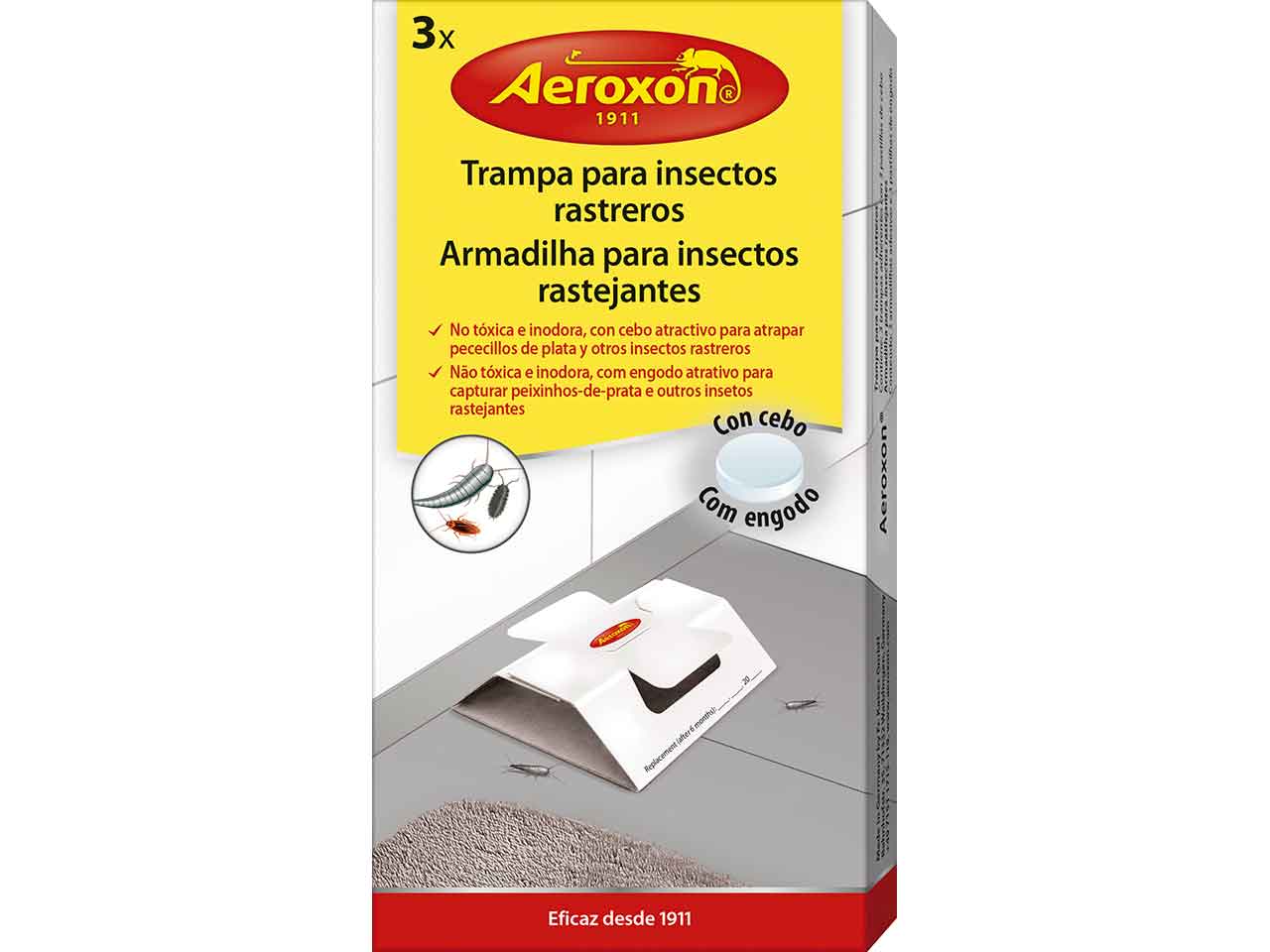 AEROXON TRAMPA INSECTOS RASTREROS 3uds