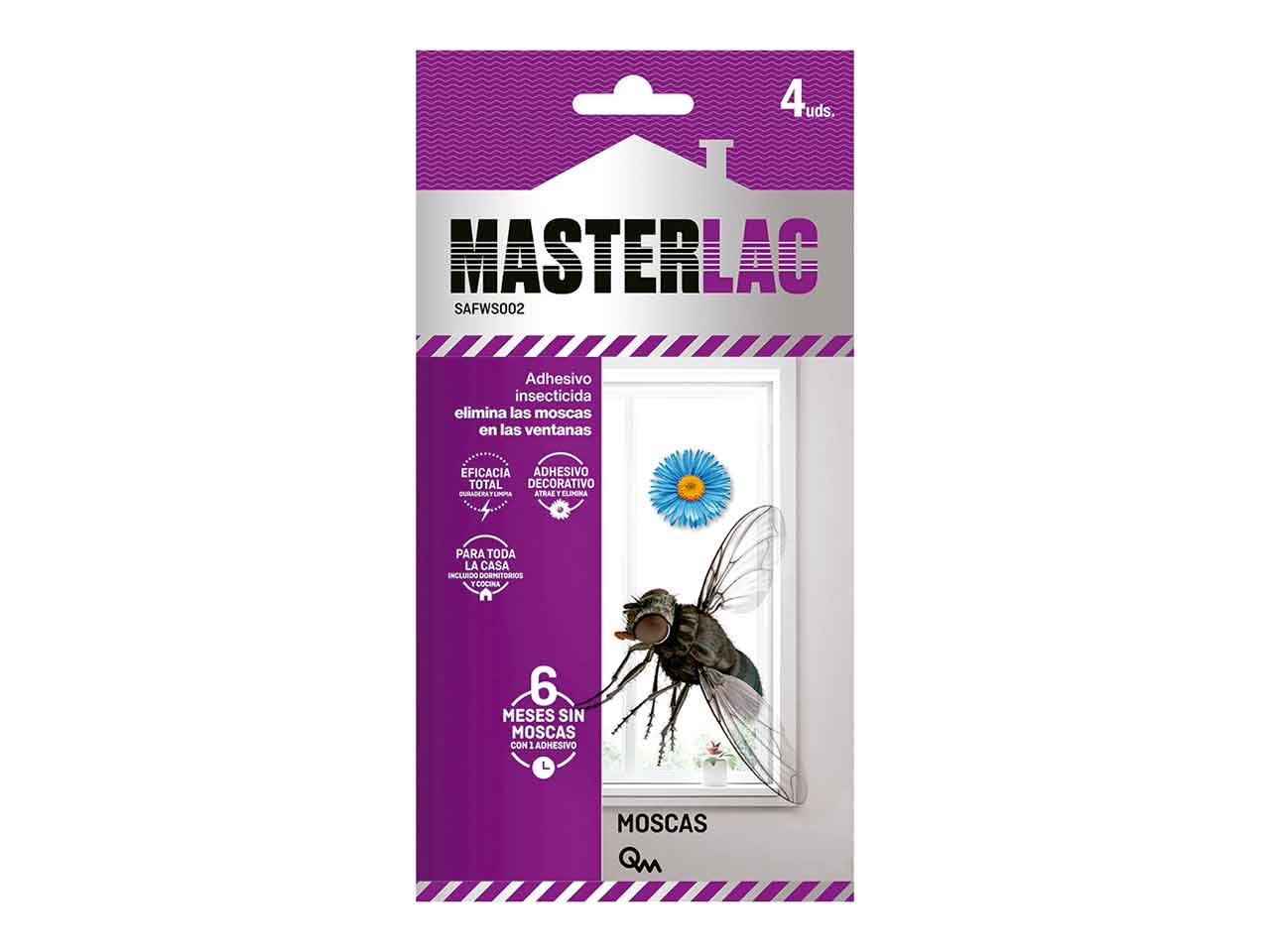 MASTERLAC ADHESIVO INSECTICIDA FLOR MOSCAS (4uds)
