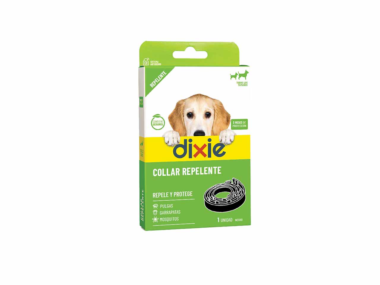 COLLAR REPELENTE PARASITOS DIXIE PARA PERROS