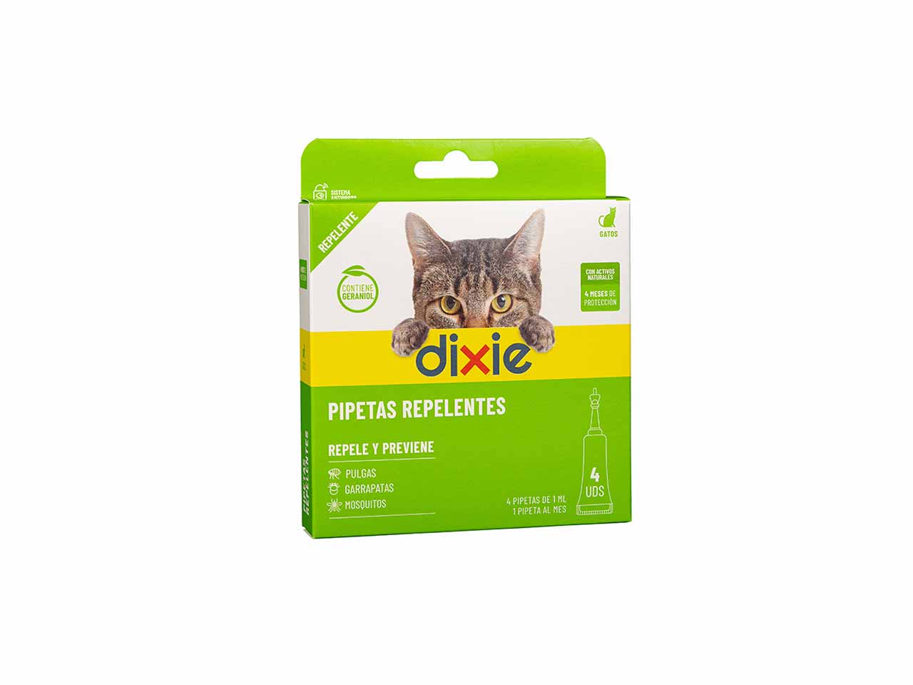 PIPETAS REPELENTES DE PARASITOS DIXIE PARA GATOS 4x1ml