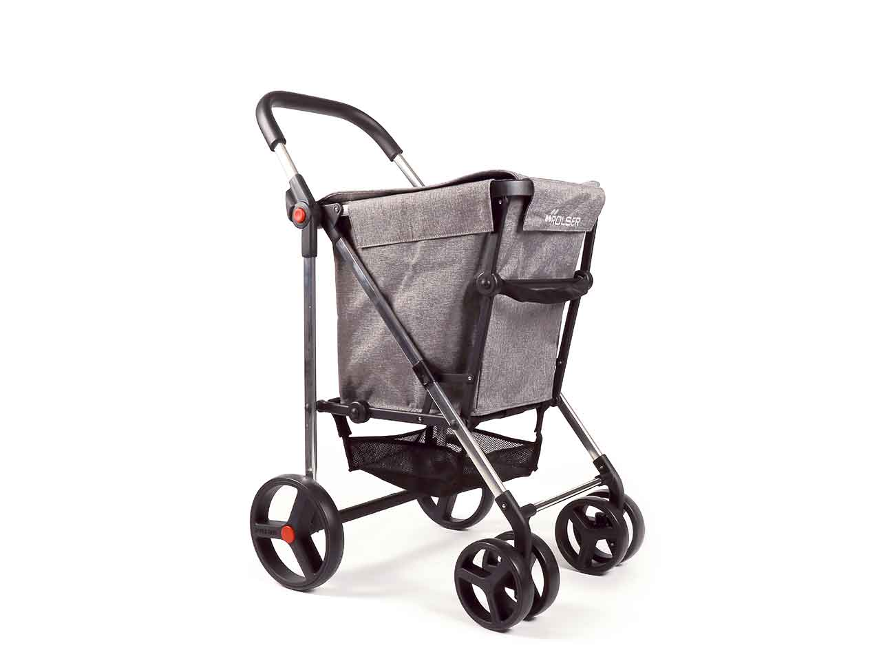 CARRO COMPRA ROLSER PLEGABLE BASKET TWEED 4 RUEDAS + 2 GIRATORIAS