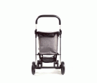 CARRO COMPRA ROLSER PLEGABLE BASKET TWEED 4 RUEDAS + 2 GIRATORIAS GRIS