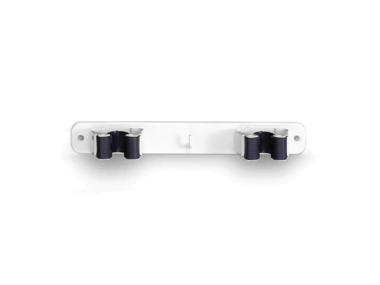 COLGADOR ESCOBAS BLANCO ABRAZADERA ANTIDESLIZANTE