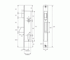 CERRADURA EMBUTIR SEGURIDAD METAL 2210 BASCULANTE 20mm NIQUELADO