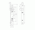 CERRADURA MCM EMBUTIR SEGURIDAD METAL 1653 18mm INOXIDABLE