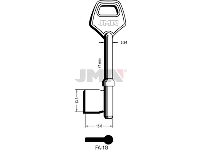 LLAVES GORJA FA-1G    MACHO