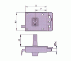 CERRADURA SEGURIDAD SOBREPONER AZBE - YALE MODELO 6 DERECHA NIQUELADO 100mm