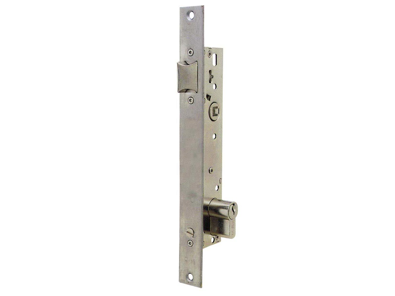 CERRADURA EMBUTIR SEGURIDAD METAL 2219 NIQUELADO