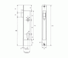 CERRADURA EMBUTIR SEGURIDAD METAL 2219 20mm NIQUELADO
