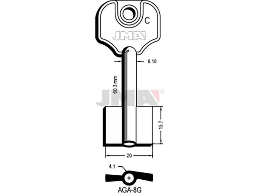 LLAVES GORJA AGA-8G   D/PALETON