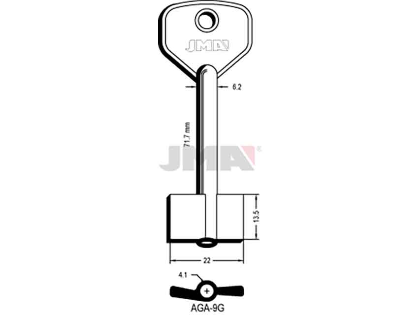 LLAVES GORJA AGA-9G   D/PALETON