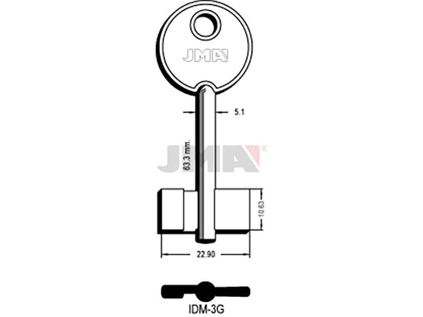 LLAVES GORJA IDM-3G   D/PALETON
