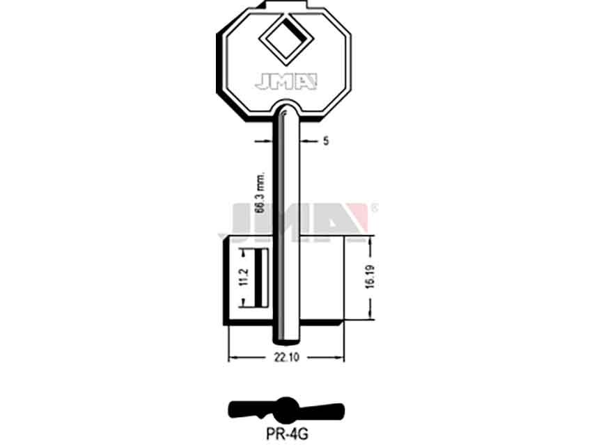 LLAVES GORJA PR-4G  D/PALETON