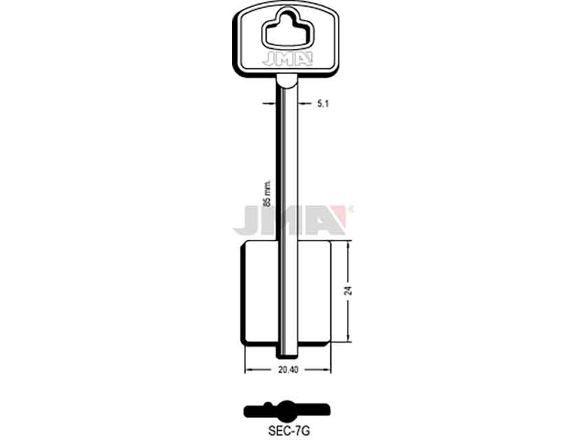 LLAVES GORJA SEC-7G   D/PALETON