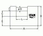 CANDADO LATON IFAM FORMA U 70mm