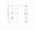 CERRADURA EMBUTIR MADERA CON CILINDRO MCM 1501 35mm