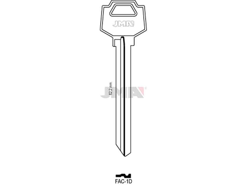 LLAVES ACERO FAC-1D  LONGITUD ESPECIAL