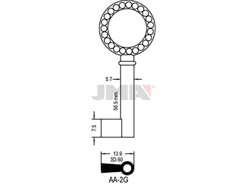 LLAVES ARMARIO AA-2G(L)    LATON
