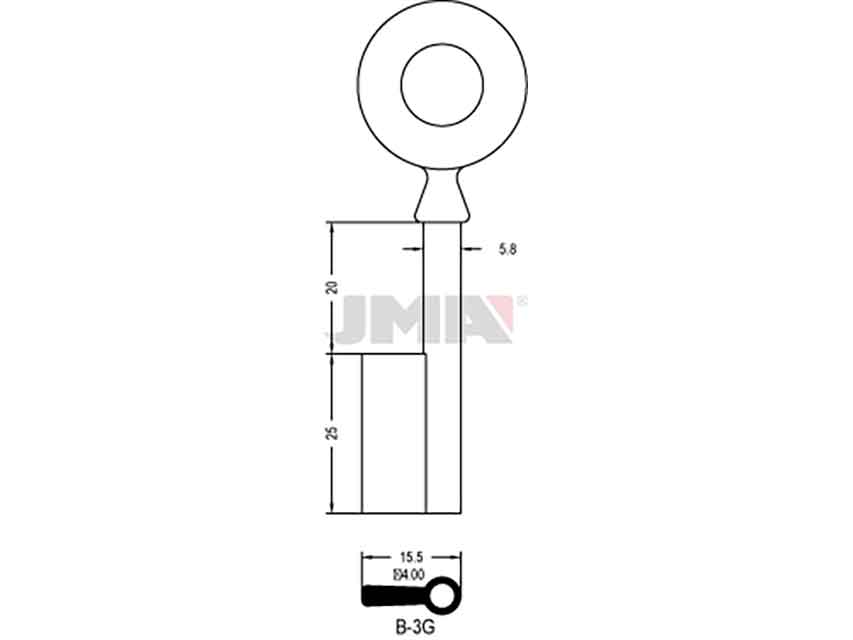 LLAVES ARMARIO B-3G(L)     LATON