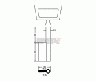 LLAVES ARMARIO H-3G(L)     LATON