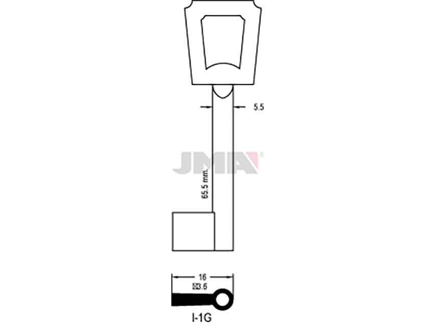 LLAVES ARMARIO I-1G(N)     LATON