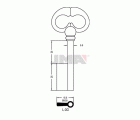 LLAVES ARMARIO L-3G(L)     LATON