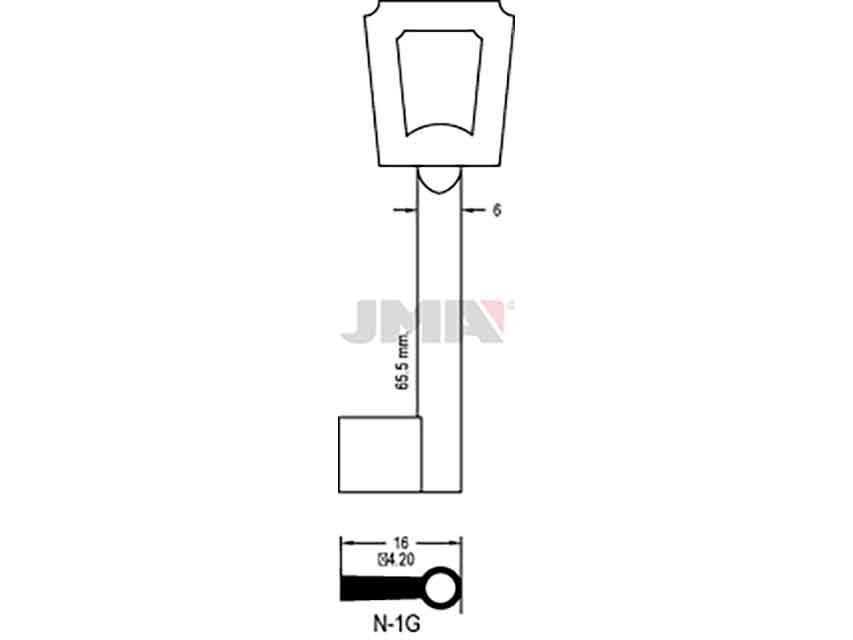 LLAVES ARMARIO N-1G(N)     LATON