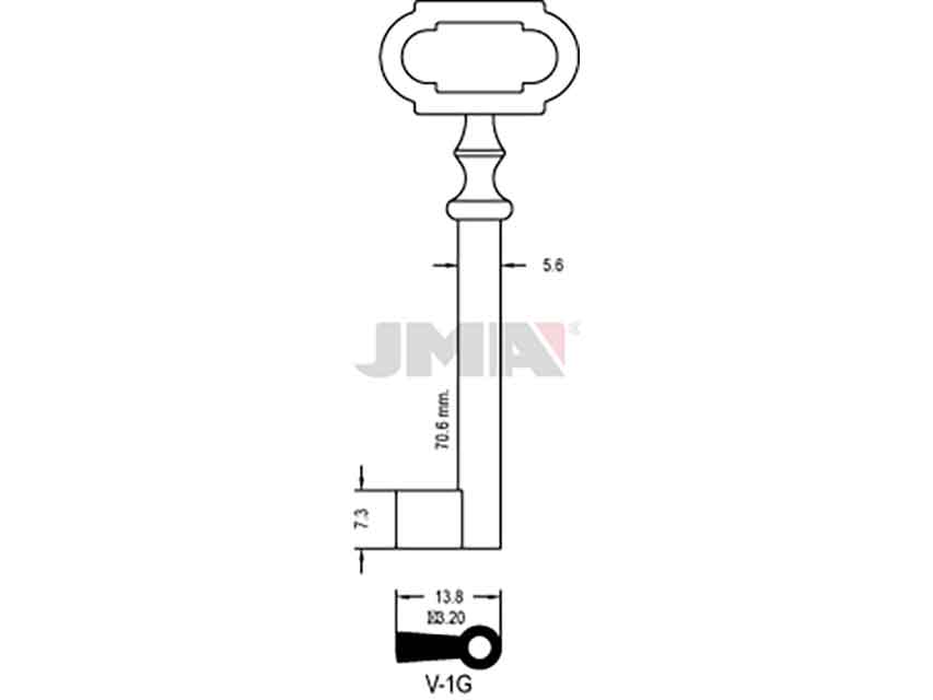 LLAVES ARMARIO V-1G(L)     LATON