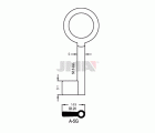 LLAVES ARMARIO A-5G(L)     LATON
