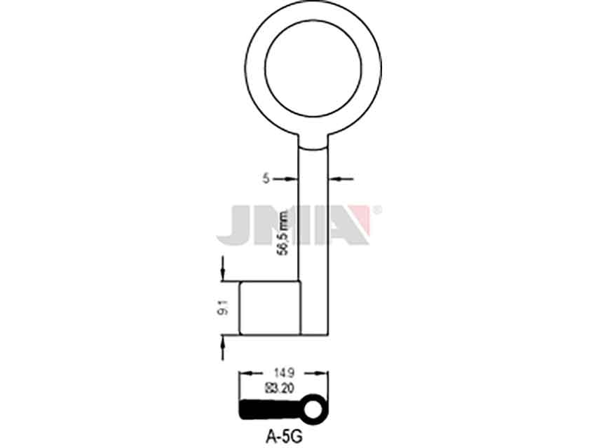 LLAVES ARMARIO A-5G(L)     LATON
