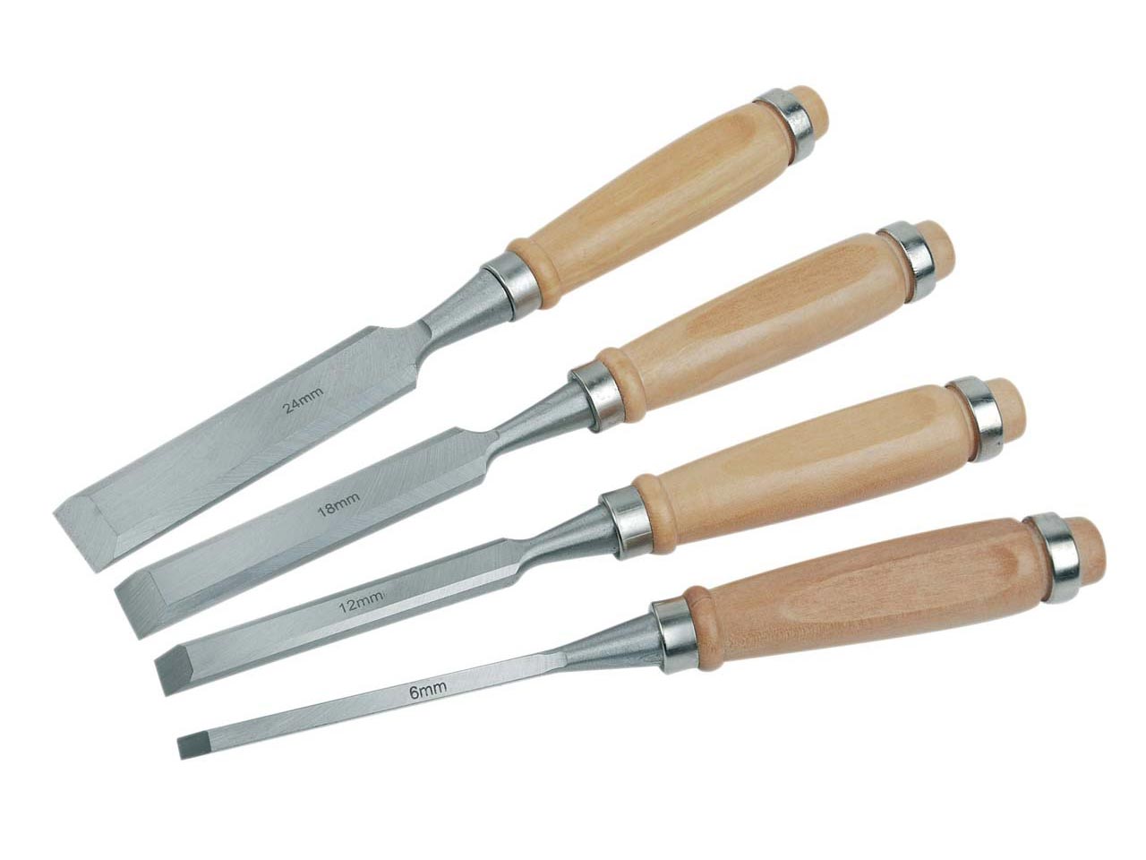 JUEGO 4 FORMONES MANGO MADERA de 6-12-18-24mm