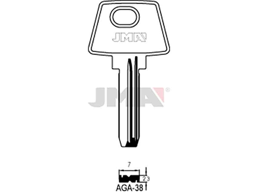 LLAVES SEG. LATON AGA-38