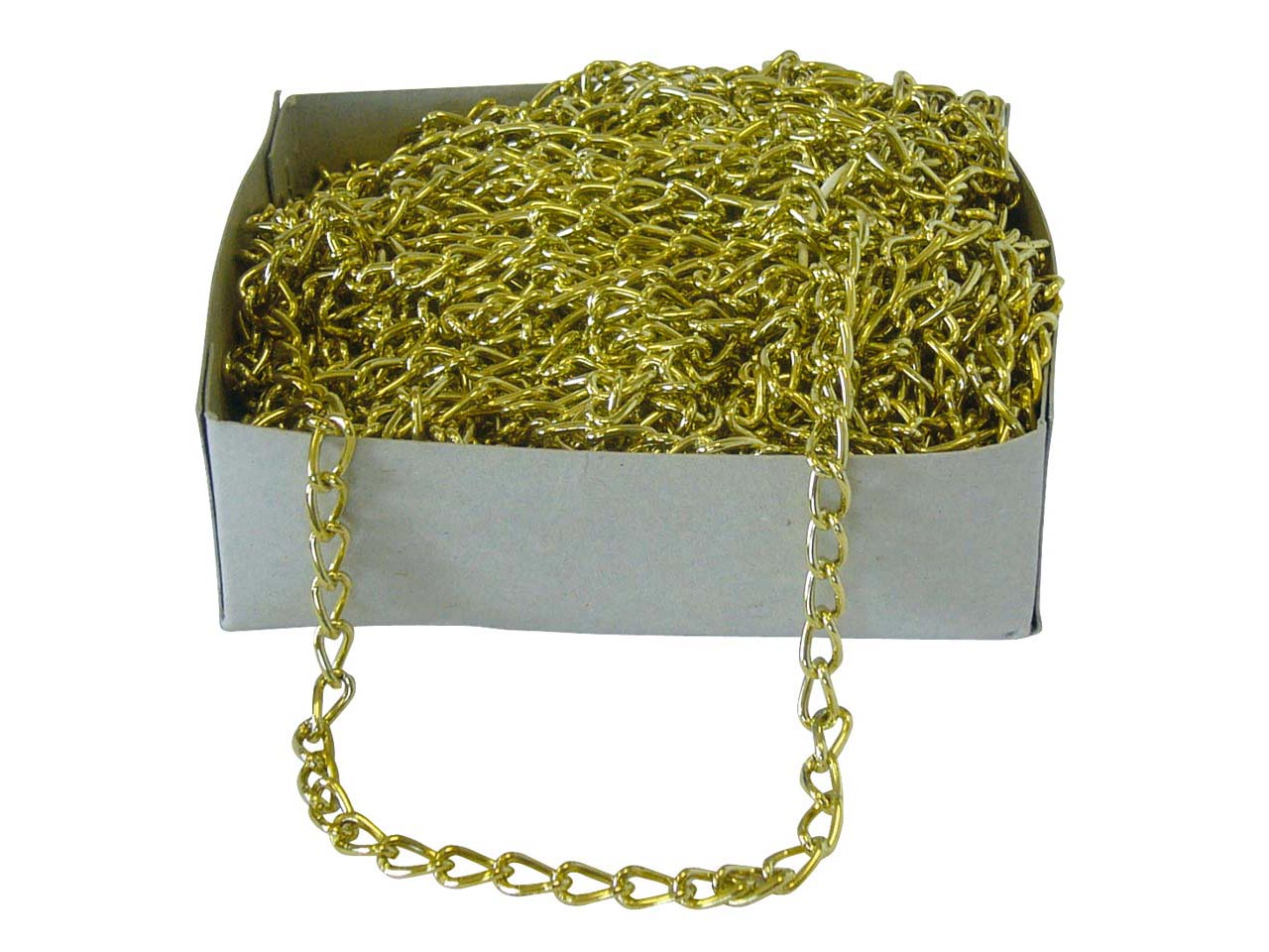 CADENA SOLDADA MALLA TORCIDA DORADA