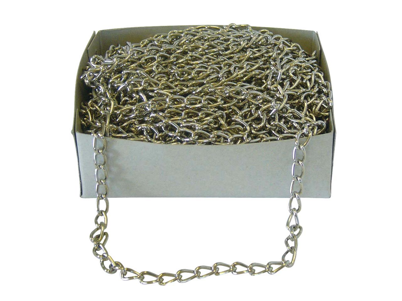 CADENA SOLDADA MALLA TORCIDA NIQUELADA