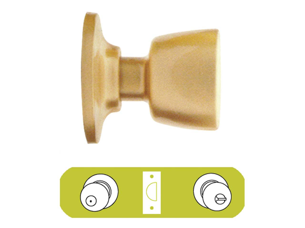 CERRADURA POMO BAÑO Y DORMITORIO TESA 3503 70