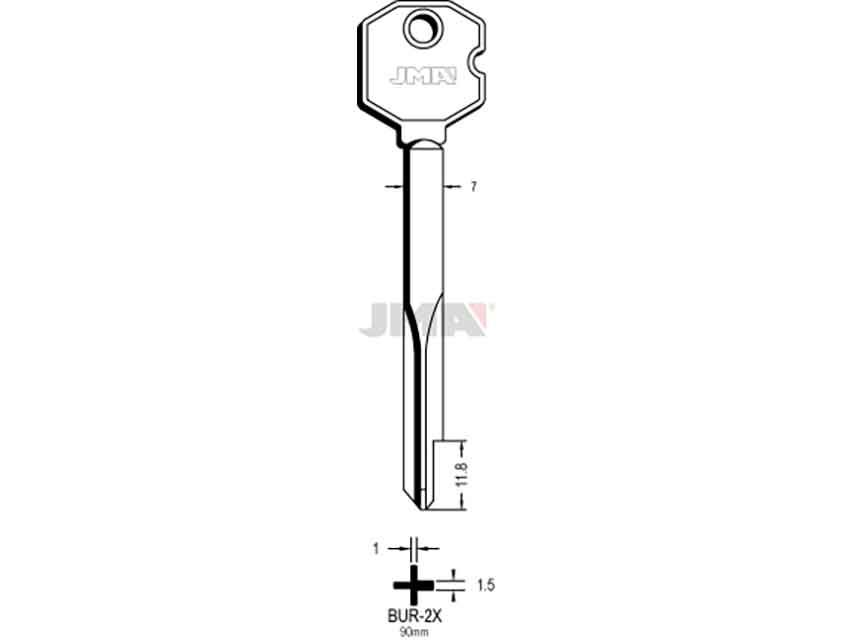 LLAVES CRUCIFORMES BUR-2X