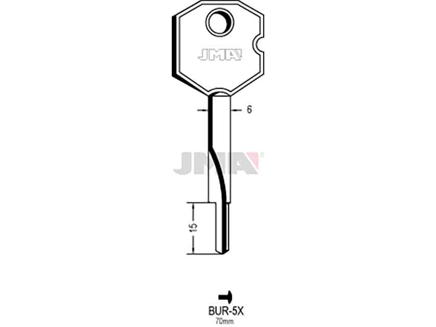 LLAVES CRUCIFORMES BUR-5X