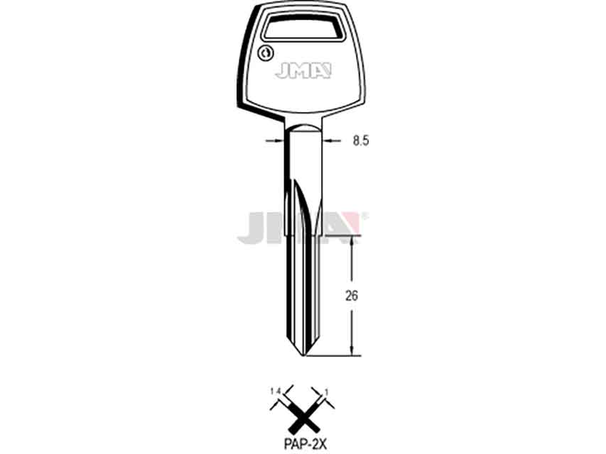 LLAVES CRUCIFORMES PAP-2X